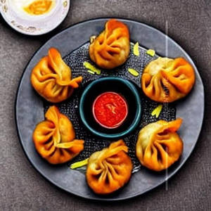 Hot Garlic Cheese Momos
