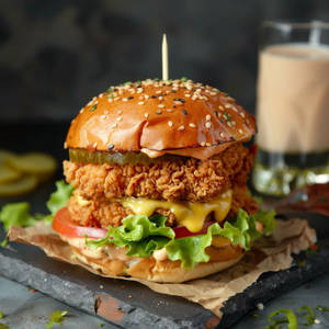 Crispy Chicken Double Decker Burger