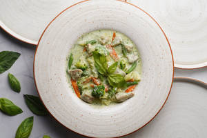 Pesto Genovese Chicken Pasta ( No Maida, Gluten Free)