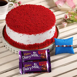 Eggless Father'S Day Spl Pure Red Velvet Cake[1 pound]+2 Dary Milk