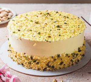 Eggless Pista Almond Dry Fruits Vanilla Cake