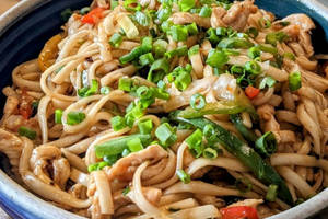 Udon Noodles In House Special Sauce