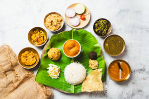 Assamese Thali With Egg Curry