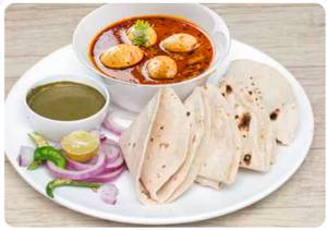 Egg Curry with  Butter Tawa Roti