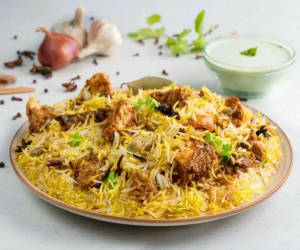 Mutton Biryani (served With Salad)