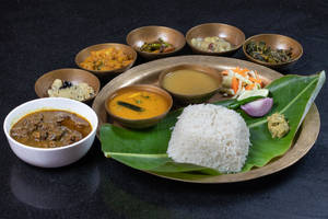 Assamese Thali With Duck Curry