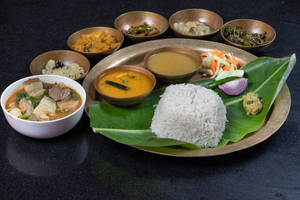 Assamese Thali With Pork Lai