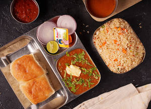 Pav Bhaji + Veg Fried Rice