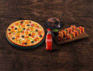 Any Big 10" Pizza + Any Starter [FREE Choco Lav...