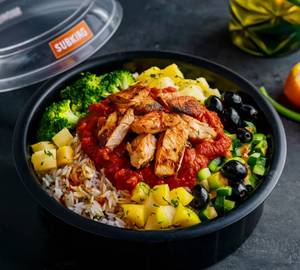 Grilled Chicken & Veggies Fusion On Brown Rice
