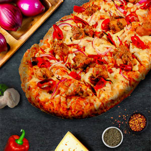 Pepper Chicken Pizza.