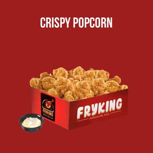 Crispy Popcorn With Garlic Dip.