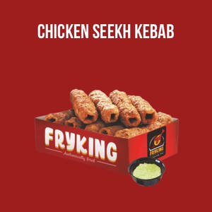 Chicken Seekh Kebab With Mint Dip