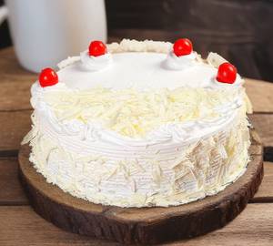 Eggless white forest cake