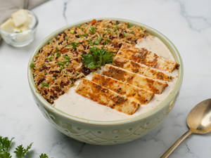 Cheesy Paneer Risotto Rice Bowl