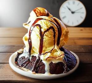 Choco Lava Cake with Ice Cream