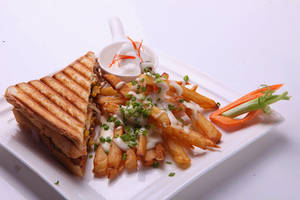 Veg Sandwich And French Fries Combo