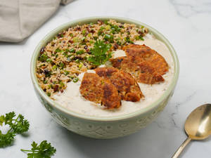 Cheesy Chicken Risotto Rice Bowl