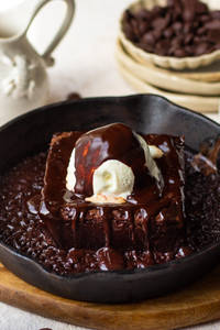 Brownie With Hot Chocolate