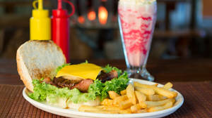 Paneer Burger French Fries And Milkshake Combo