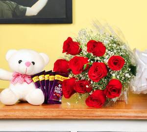 Pure love roses and chocolates