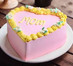Cherished moments pink heart mothers day cake