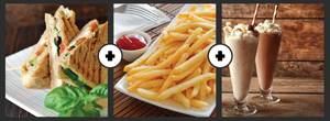 Paneer Sandwich French Fries And Milkshake Combo