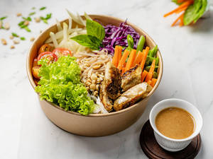 Rainbow Salad Chicken Satay Bowl