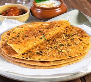 Paneer paratha with Curd