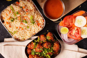 Veg Fried Rice + Veg Manchurian