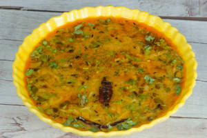 Dal Fry + Rice + Salad + Achar