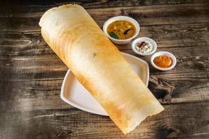 Paper Plain Dosa (Served with Chutney and Sambar)