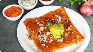 Ghee Rawa Onion Masala Dosa