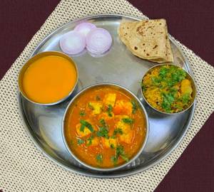 Aloo matar sabji thali [full]