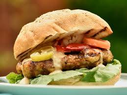 Chicken shawarma burger
