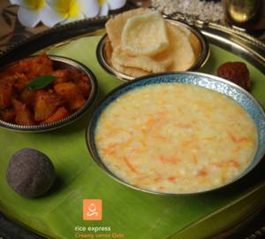 Creamy carrot oats thali meal