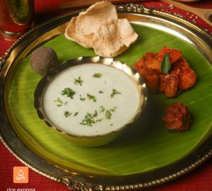 Masala butter milk rice bowl meal