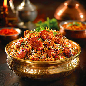 Fried Chicken Piece Biryani