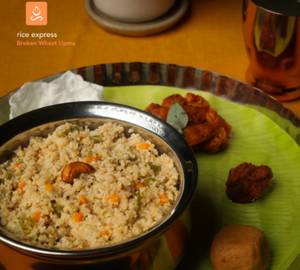 Broken wheat upma thali meal