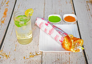 Double Egg Roll with Virgin Mojito