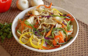 Veg Kway Teow [Malaysian Noodles]