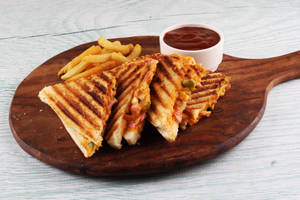 Pizza Sandwich And Fries
