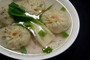 Chicken Momos Soup