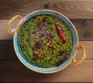 Garlic Tadka Palak Khichdi 