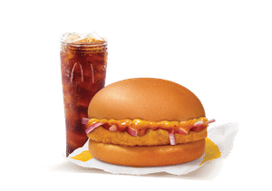 McSaver Chicken Surprise Burger + Coke