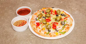 (Medium Serves 2) 10 "  Full Spicy Cheese Pizza