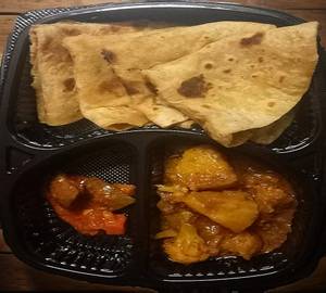 4 paratha with sabji