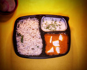 Veg Jeera Rice Meal.