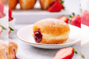 Strawberry Cheese Cake Bomboloni (1pc)