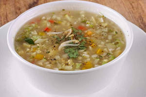 Veg Spicy Garlic Coriander Soup